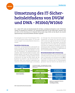 Umsetzung des IT-Sicherheitsleitfadens von DVGW und DWA -M1060/W1060