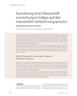 Auswirkung einer Wasserstoffzumischung in Erdgas auf den industriellen Verbrennungsprozess