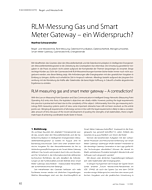 RLM-Messung Gas und Smart Meter Gateway – ein Widerspruch?
