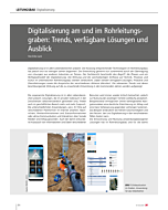 Digitalisierung am und im Rohrleitungsgraben: Trends, verfügbare Lösungen und Ausblick