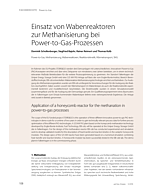 Einsatz von Wabenreaktoren zur Methanisierung bei Power-to-Gas-Prozessen