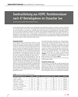 Seedruckleitung aus HDPE: Restlebensdauer nach 47 Betriebsjahren im Ossiacher See