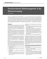 Praxisorientiertes Risikomanagement in der Wasserversorgung