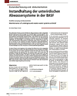 Instandhaltung der unterirdischen Abwassersysteme in der BASF
