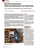 Einsatz mechanisierter MAG-Schweißverfahren im Pipelinebau