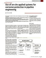 Use of on-site applied systems for corrosion-protection in pipeline engineering