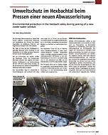 Umweltschutz im Hexbachtal beim Pressen einer neuen Abwasserleitung