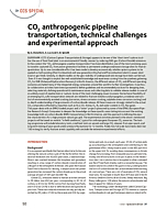 CO2 anthropogenic pipeline transportation, technical challenges and experimental approach