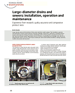Large-diameter drains and sewers: installation, operation and maintenance