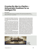 Crossing the Alps in a Pipeline - Unfavourable Conditions for an Intelligent PIG