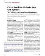 Calculation of Installation Projects with PE Piping