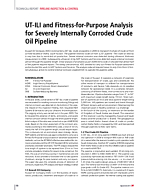 UT-ILI and Fitness-for-Purpose Analysis for Severely Internally Corroded Crude Oil Pipeline