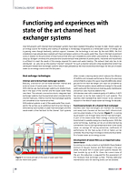 Functioning and experiences with state of the art channel heat exchanger systems