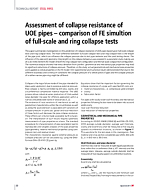 Assessment of collapse resistance of UOE pipes – comparison of FE simultion of full-scale and ring collapse tests