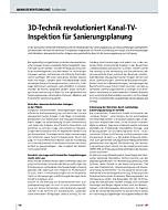 3D-Technik revolutioniert Kanal-TV-Inspektion für Sanierungsplanung