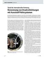 Renovierung von Druckrohrleitungen mit Kunststoff-Rohrsystemen