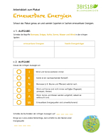 Arbeitsbogen - Erneuerbare Energien