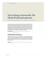 Start-Stopp-Automatik für Nicht-Produktivphasen