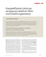 Energieeffiziente Leistungsversorgung induktiver Härte- und Erwärmungsprozesse