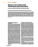 Remote meter reading using TCP/IP-based data transmission