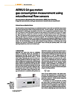 AERIUS G4 gas meter: gas consumption measurement using microthermal flow sensors