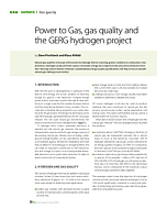 Power to Gas, gas quality and the GERG hydrogen project