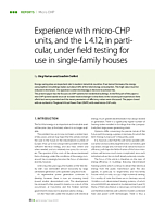 Experience with micro-CHP units, and the L 4.12, in particular, under field testing for use in single-family houses