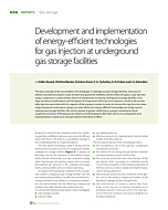 Development and implementation of energy-efficient technologies for gas injection at underground gas storage facilities