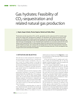 Gas hydrates: Feasibility of CO2-sequestration and related natural gas production