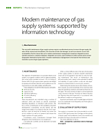 Modern maintenance of gas supply systems supported by information technology