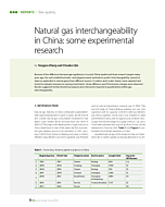 Natural gas interchangeability in China: some experimental research