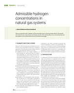 Admissible hydrogen concentrations in natural gas systems