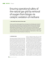 Ensuring operational safety of the natural gas grid by removal of oxygen from biogas via catalytic oxidation of methane