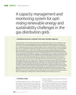 A capacity management and monitoring system for optimising renewable energy and sustainability challenges in the gas distribution grids