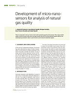 Development of micro-nano-sensors for analysis of natural gas quality