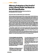 Olfactory Evaluation of the Smell of a Gas: A Round Robin Test Based on the AFG Specification