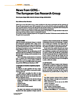 News from GERG - The European Gas Research Group