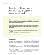 Injection of biogas into an existing natural gas high-pressure network
