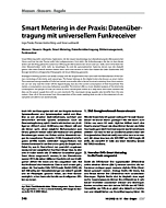 Smart Metering in der Praxis: Datenübertragung mit universellem Funkreceiver