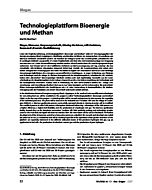 Technologieplattform Bioenergie und Methan