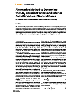 Alternative Method to Determine the CO2 Emission Factors and Inferior Calorific Values of Natural Gases