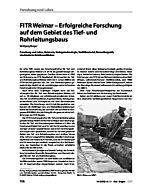 FITR Weimar - Erfolgreiche Forschung auf dem Gebiet des Tief- und Rohrleitungsbaus