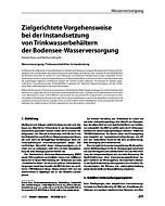 Zielgerichtete Vorgehensweise bei der Instandsetzung von Trinkwasserbehältern der Bodensee-Wasserversorgung