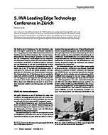 5. IWA Leading Edge Technology Conference in Zürich