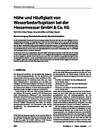 Höhe und Häufigkeit von Wasserbedarfsspitzen bei der Hessenwasser GmbH & Co. KG