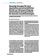 Neuartige Konzepte für einen dauerhaften und wirtschaftlichen Betrieb von Abwasserreinigungsinfrastrukturen als Exportchance für deutsche Umwelttechnologien