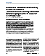 Kombination anaerober Vorbehandlung mit dem Verfahren der Deammonifikation zur energieeffizienten Behandlung organisch hoch belasteter Industrieabwässer