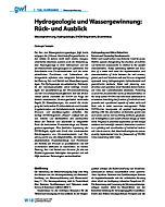 Hydrogeologie und Wassergewinnung: Rück- und Ausblick