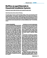 Biofilms on aged Materials in Household Installation Systems