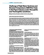 Challenge of High Water Hardness and Elevated Temperature: MBR Pilot Trials in the Paper Industry under Mesophilic and Thermophilic Conditions